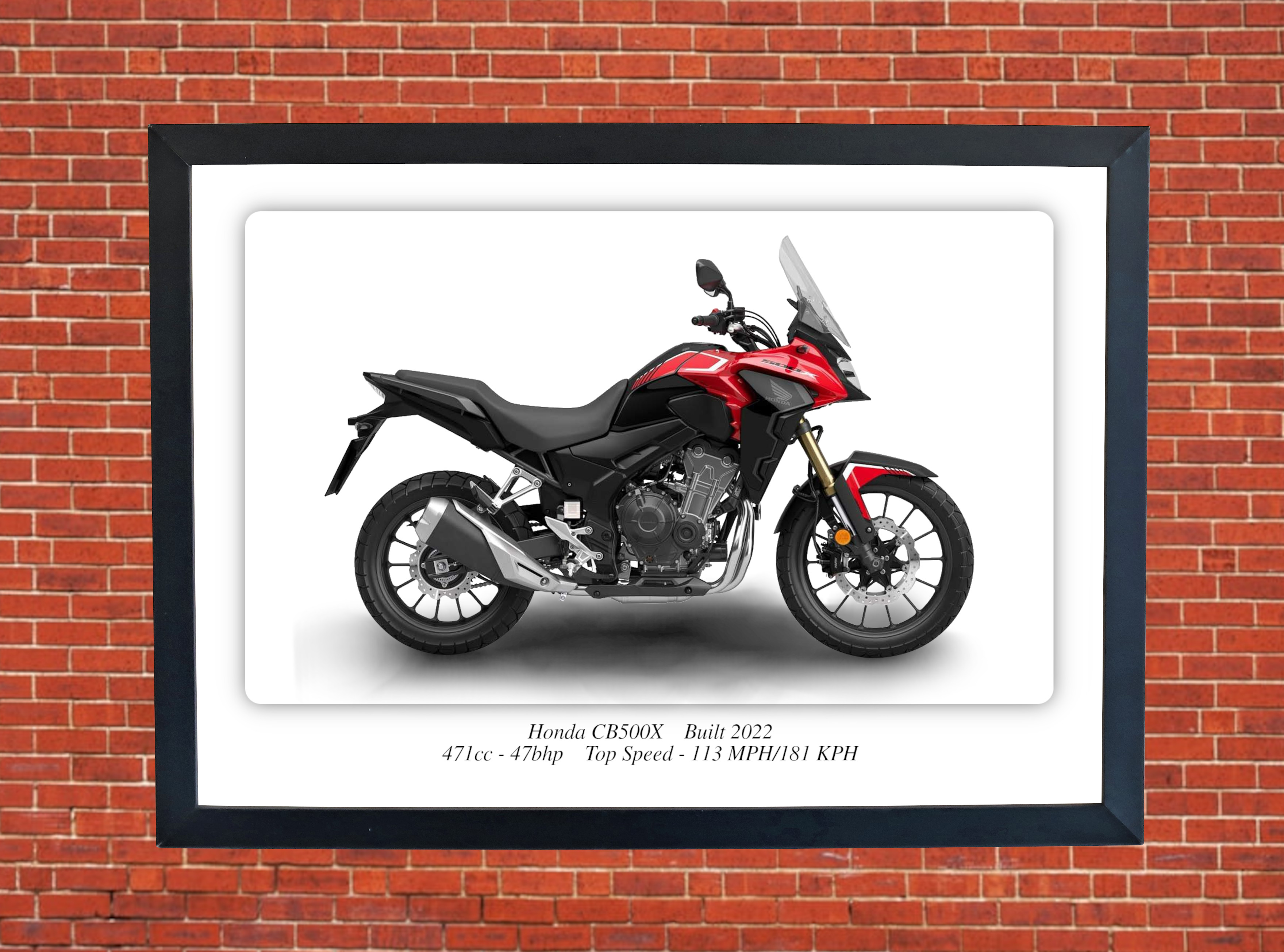 Honda CB500X Motorbike Motorcycle - A3/A4 Size Print Poster