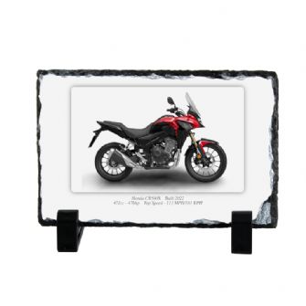 Honda CB500X Motorbike Coaster natural slate rock with stand 10x15cm