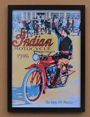 Indian Motorcycles 1916 Promotional Poster - A3/A4 Size