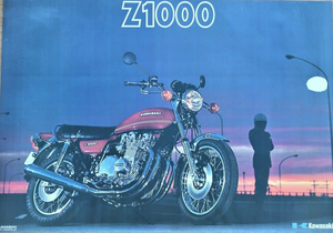 Kawasaki Z1000 Motorcycle - A0 Size Print Poster