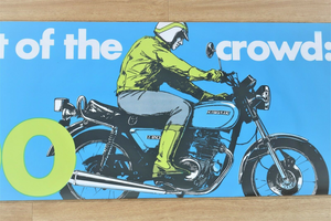 Kawasaki Z200 Motorcycle Promotional Poster Banner - 152cm (w) X 50cm (h)