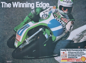 Kork Ballington World Champion 1978/79 250/350cc Kawasaki Motorcycle Poster