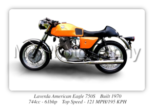 Laverda American Eagle 750s Motorcycle A3/A4 Size Print Poster on Photographic Paper
