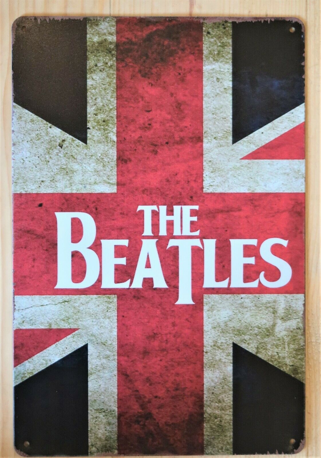 The Beatles Union Jack Garage Art Metal Sign Vintage Art