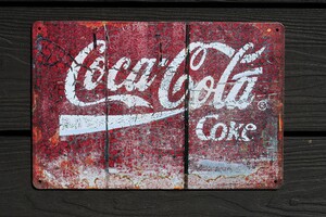 Coca Cola Coke Metal Garage Sign Wall Plaque Vintage mancave 8 x 12 inches A4