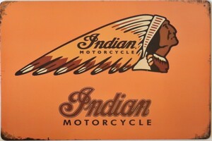 Indian Motorcycle Aluminium Garage Art Metal Sign A4 Size