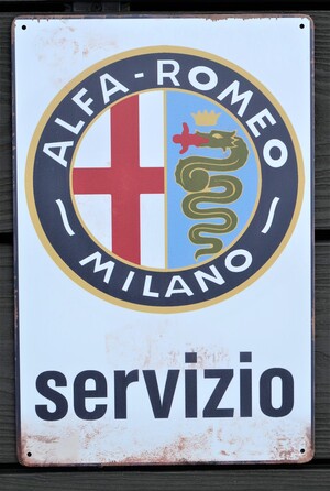 Alfa Romeo Car Metal Aluminium Garage Art Metal Sign