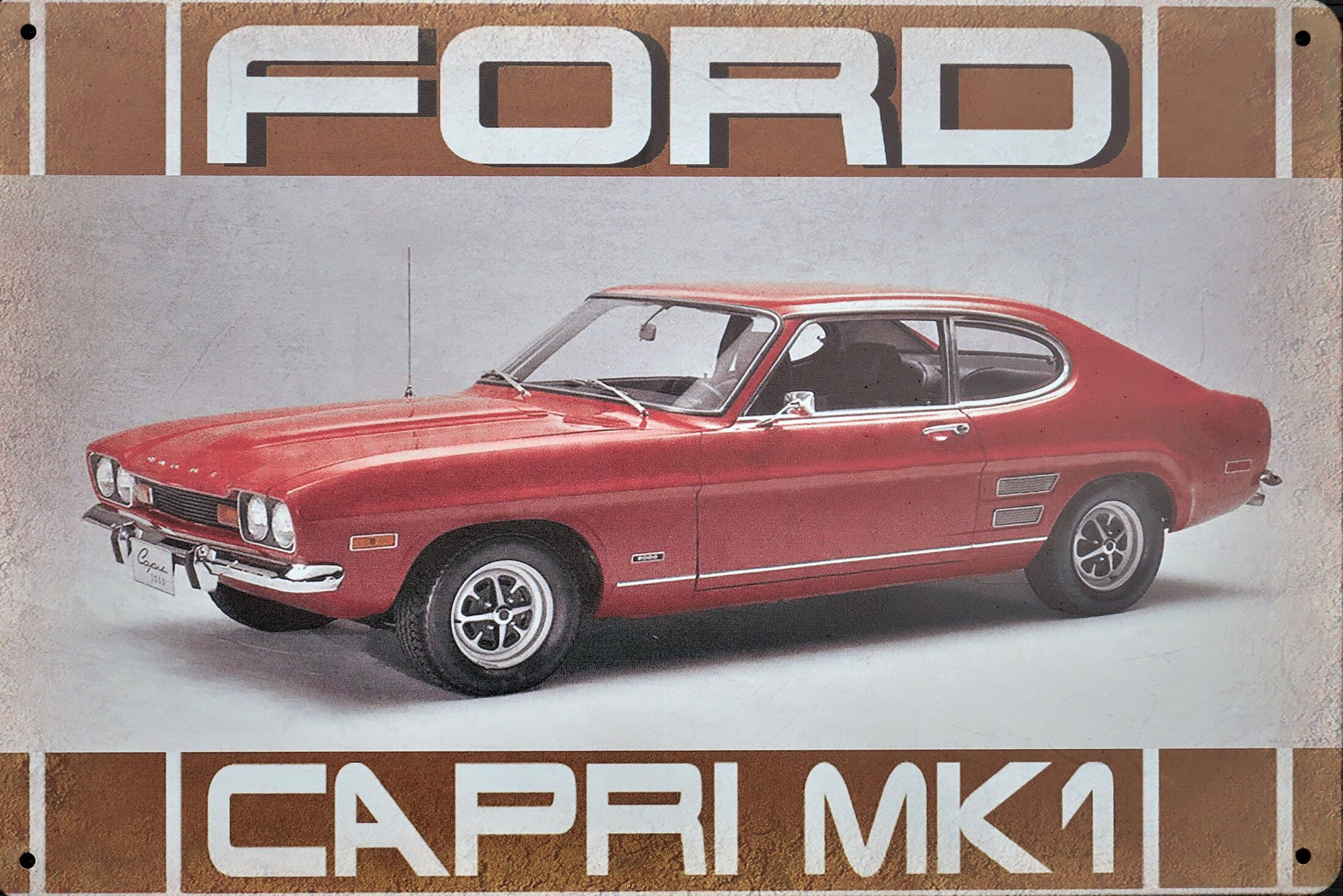 Ford Capri Car Metal Garage Sign Wall Plaque Vintage mancave A4