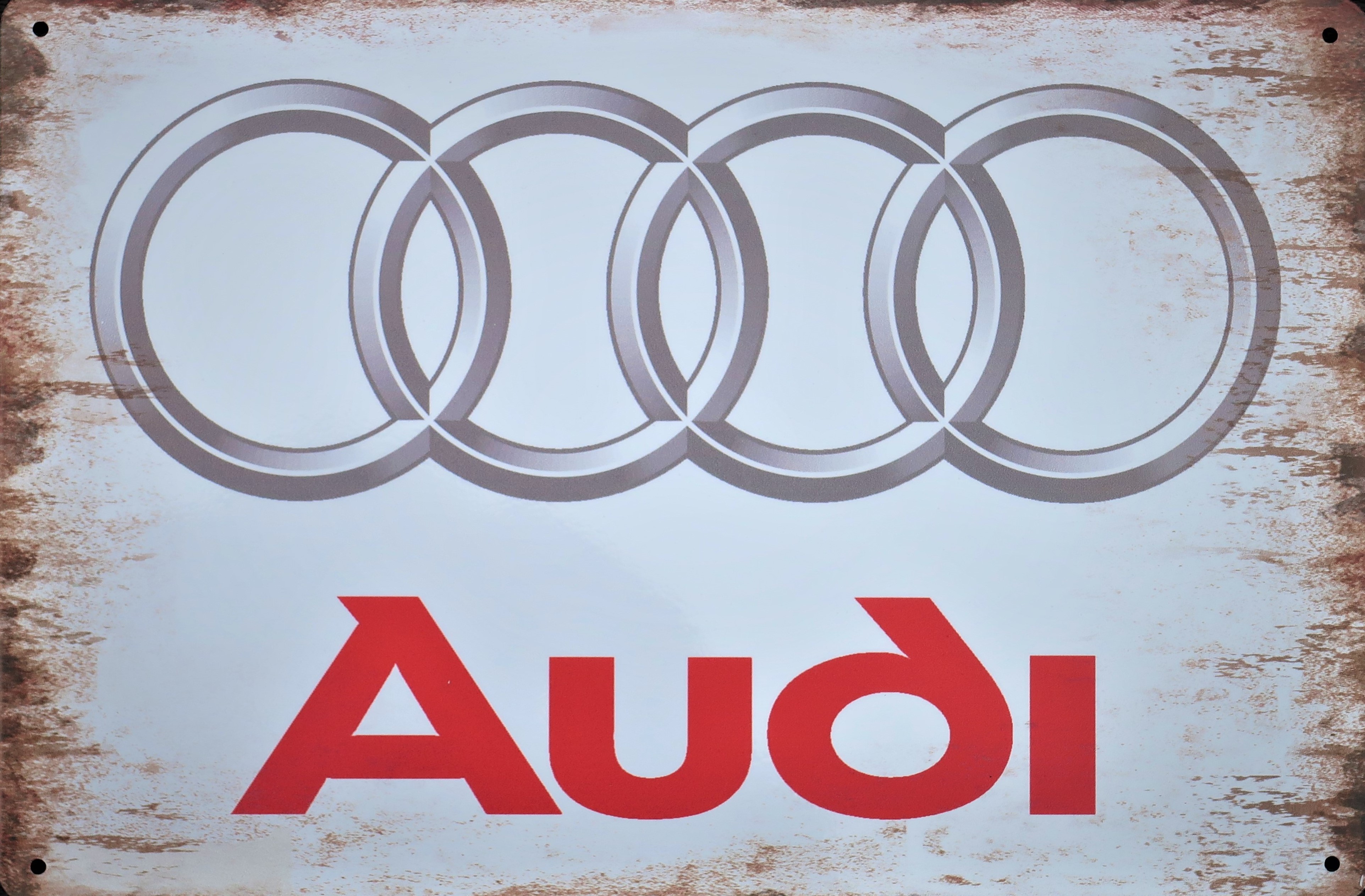 Audi Aluminium Garage Art Metal Sign 30cm x 20cm - 12 Inches x 8 Inches