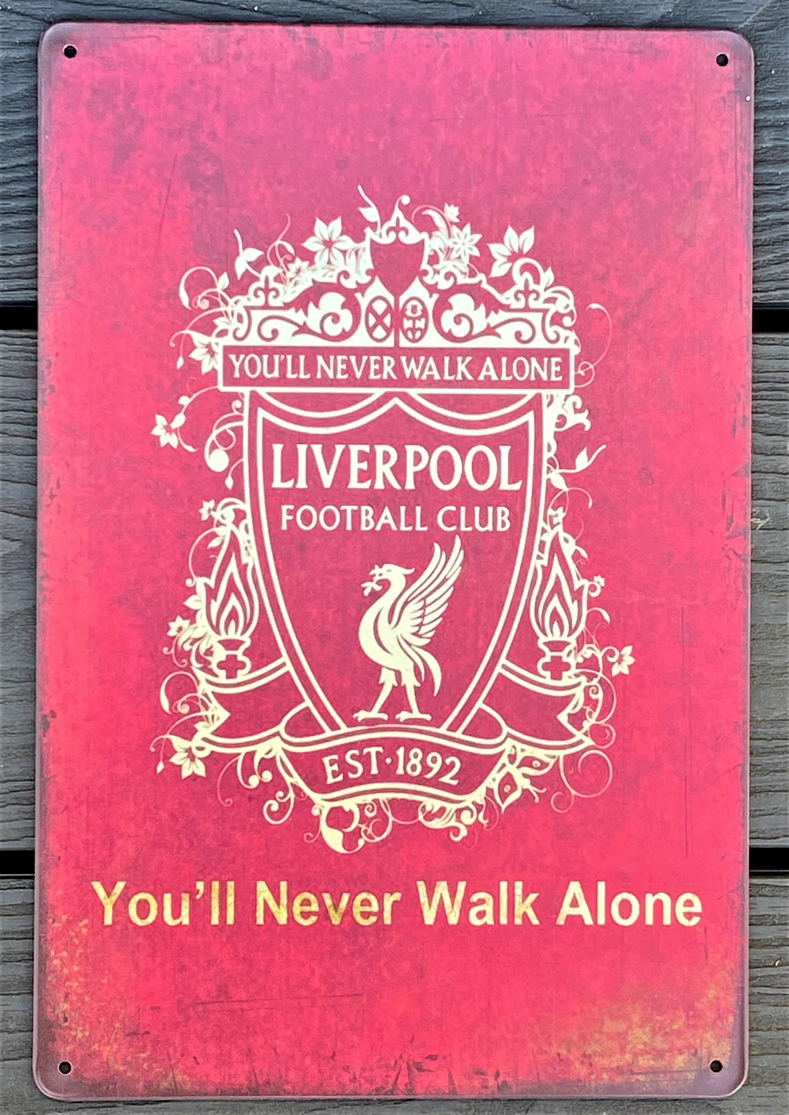 Liverpool Football Club Metal Garage Sign