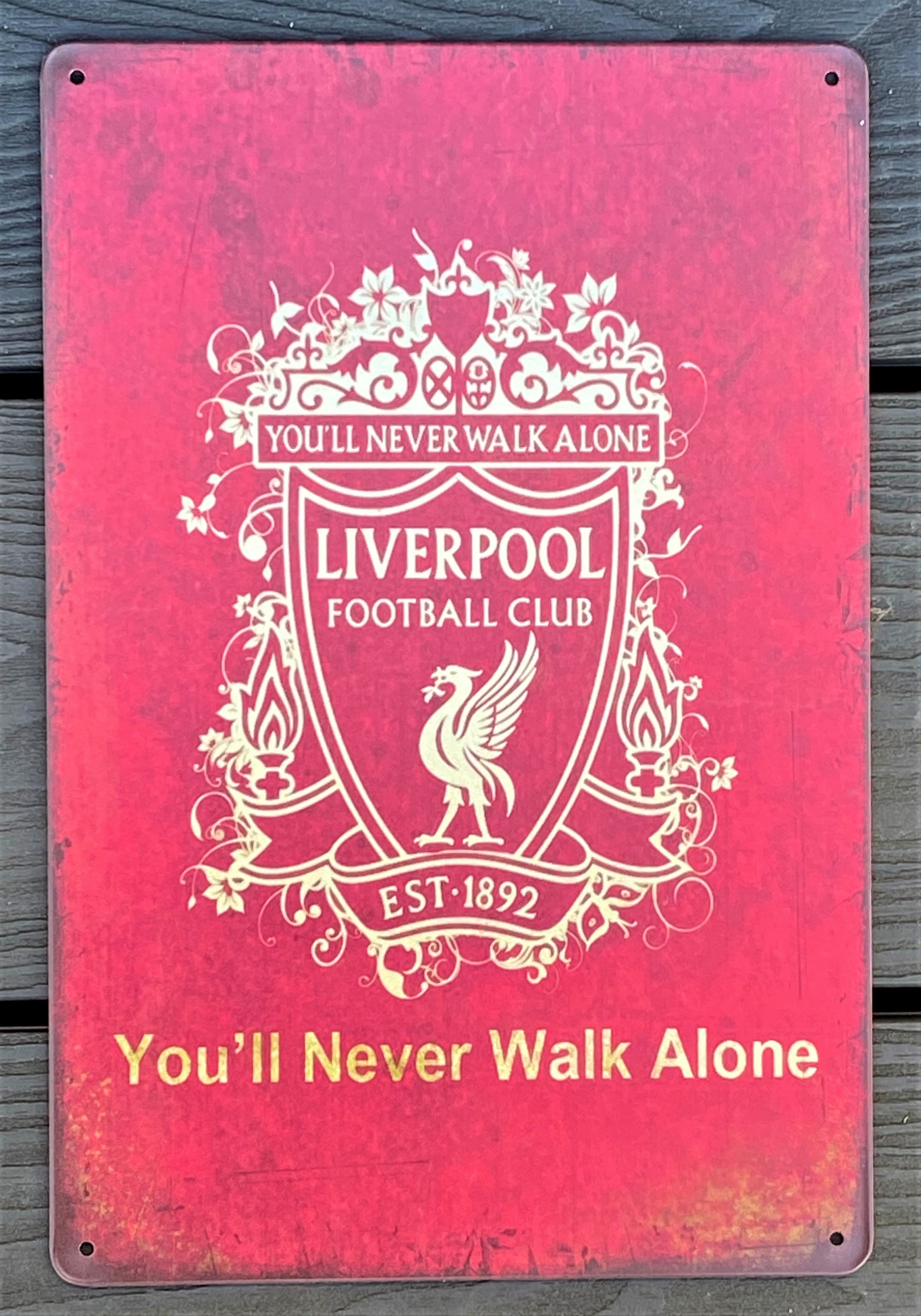 Liverpool Football Club Metal Garage Sign