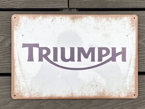 Triumph Motorbike Motorcycle Metal Aluminium Garage Art Metal Sign