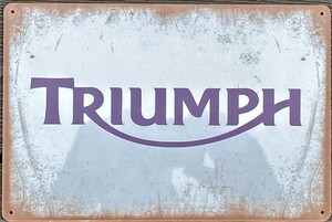 Triumph Motorbike Motorcycle Metal Aluminium Garage Art Metal Sign