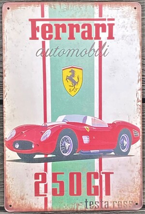 Ferrari 250 GT Aluminium Garage Art Metal Sign 30cm x 20cm - 12 Inches x 8 Inches