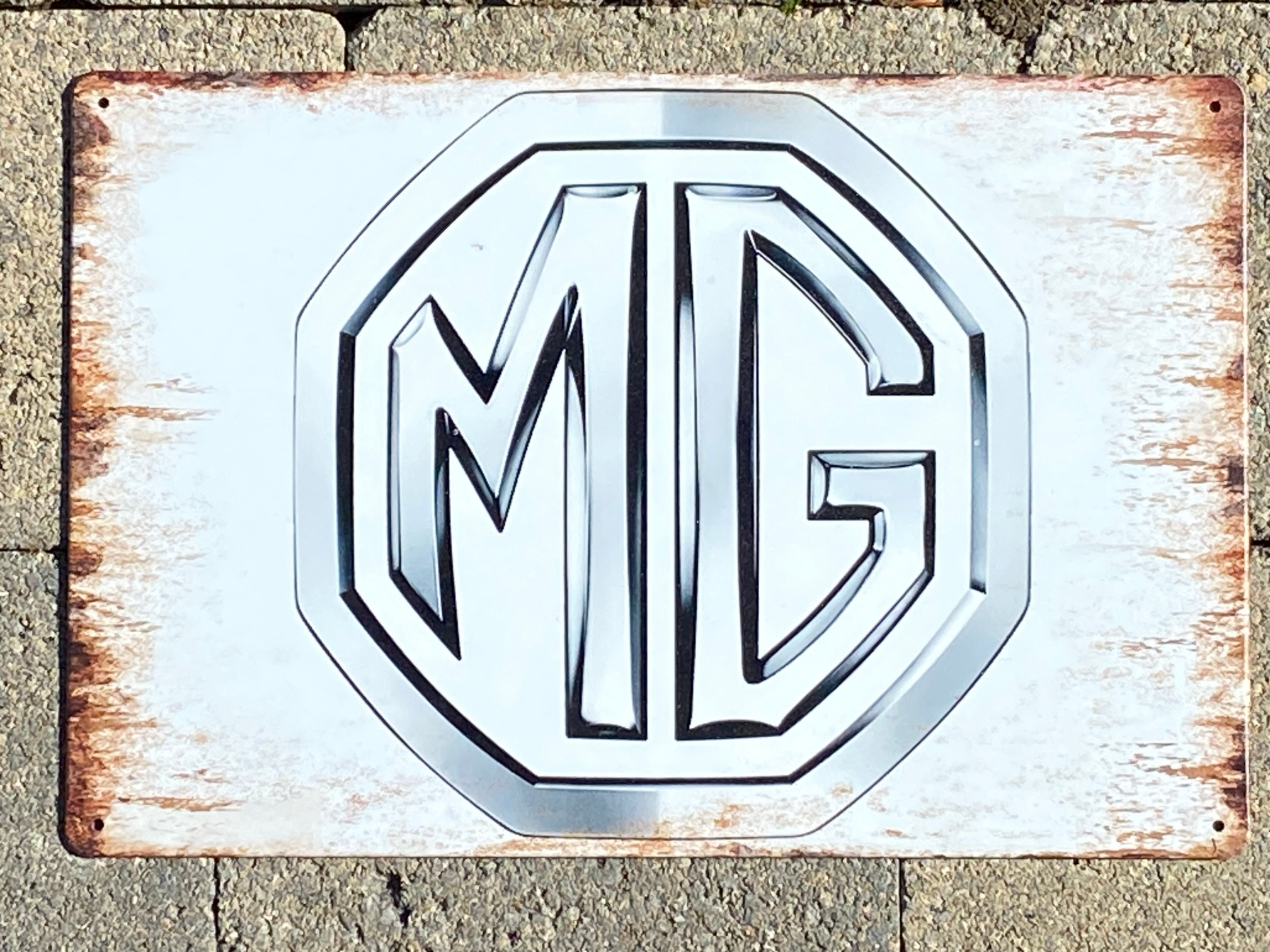 MG Aluminium Garage Art Metal Sign A4 Size