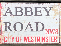 Beatles Abbey Road A4 Metal Aluminium Garage Art Metal Sign