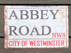 Beatles Abbey Road A4 Metal Aluminium Garage Art Metal Sign