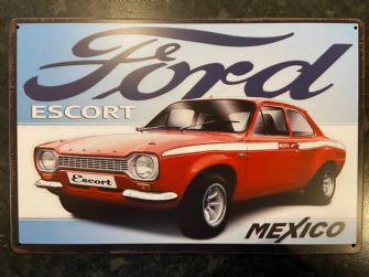 Ford Escort Mexico Metal Garage Sign - A4 Size