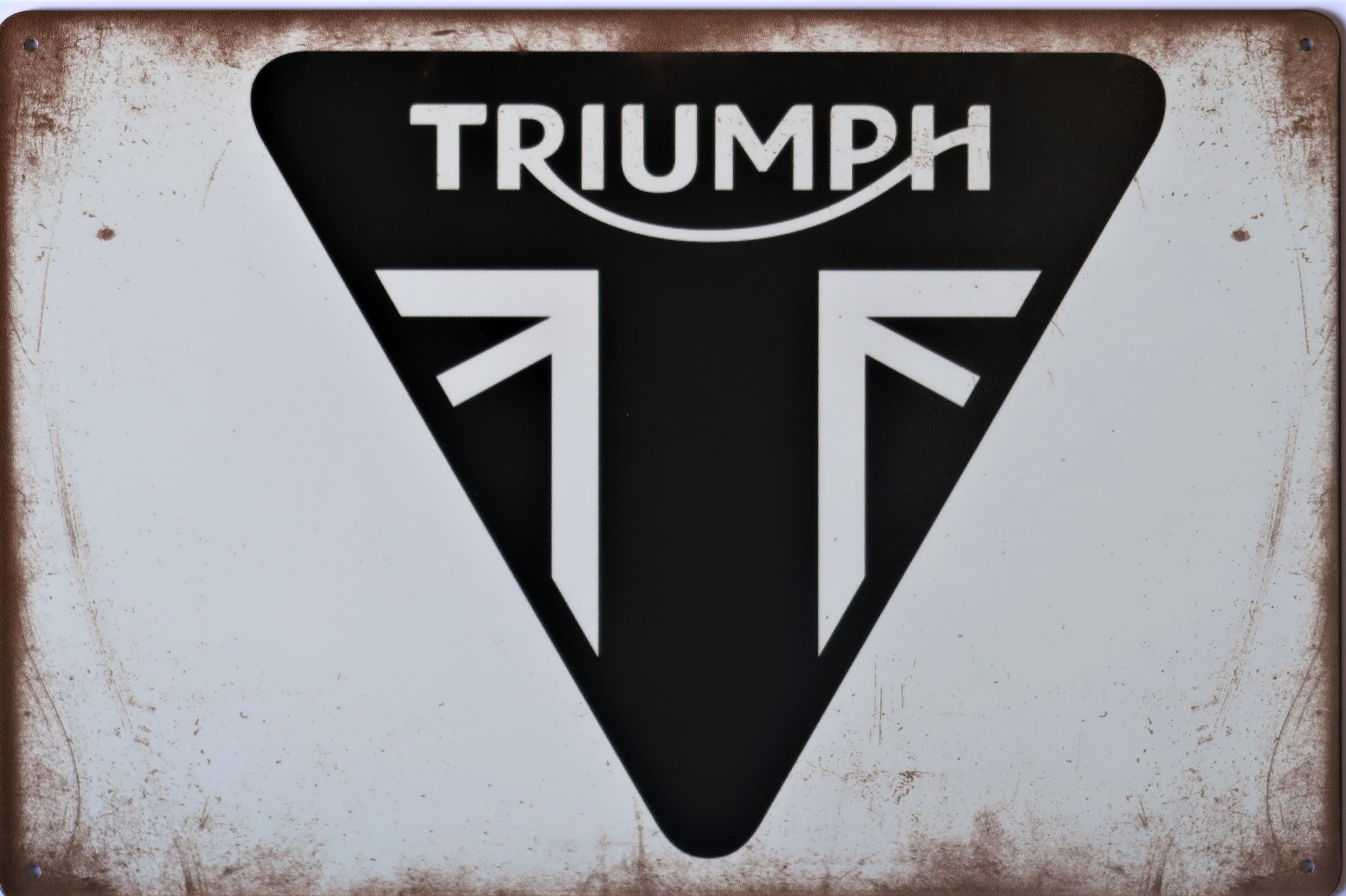 Triumph Motorcycle Aluminium Garage Art Metal Sign 30cm x 20cm - 12 Inches x 8 Inches