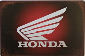 Honda Motorcycle Aluminium Garage Art Metal Sign 30cm x 20cm - 12 Inches x 8 Inches
