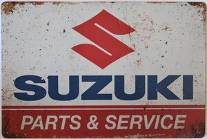 Suzuki Aluminium Motorcycle Garage Art Metal Sign 30cm x 20cm - 12 Inches x 8 Inches