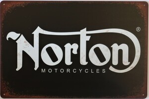 Norton Motorcycles Aluminum Motorcycle Garage Art Metal Sign A3/A4 Size