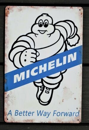 Michelin Motorcycle Sign Garage Art Metal Sign