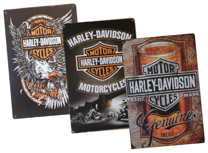 Harley Davidson Metal Garage Signs Vintage Motorcycle