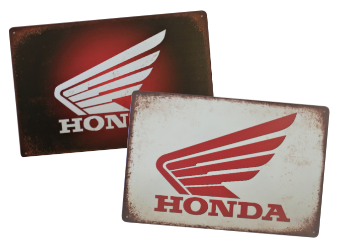 Honda Metal Garage Signs Vintage Motorcycle