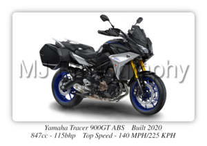 Yamaha Tracer 900 GT ABS Motorcycle - A3/A4 Size Print Poster