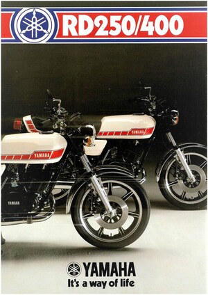 Yamaha RD 250 and RD 400 Promotional Motorcycle Poster - Size A3/A4